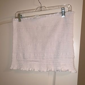 white smocked bandeau